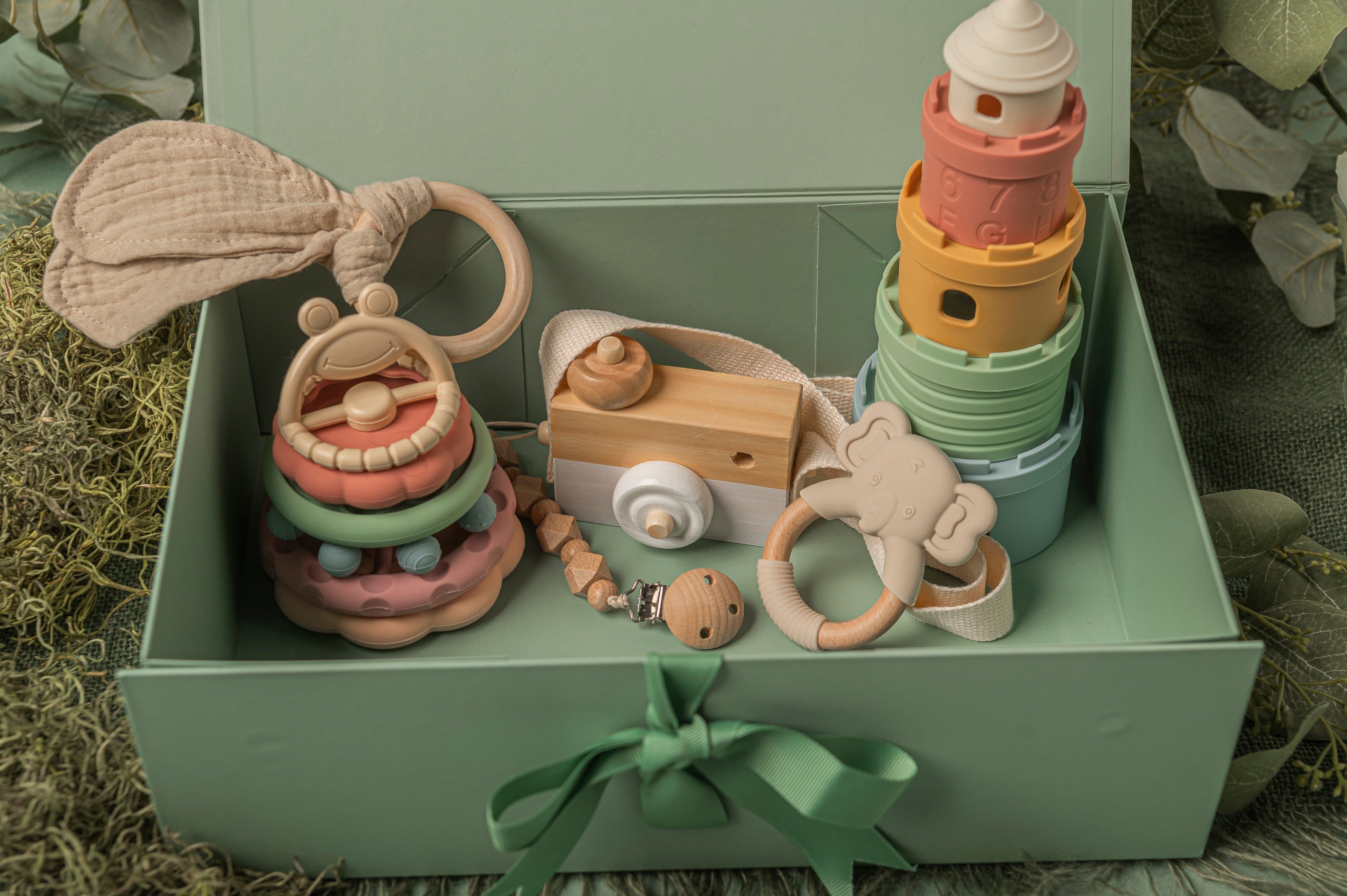 Cotton Craft Baby Gift Box Luxe Eco Explorer Toys Gift Set (0-2 Years) Personalized and custom baby gifts