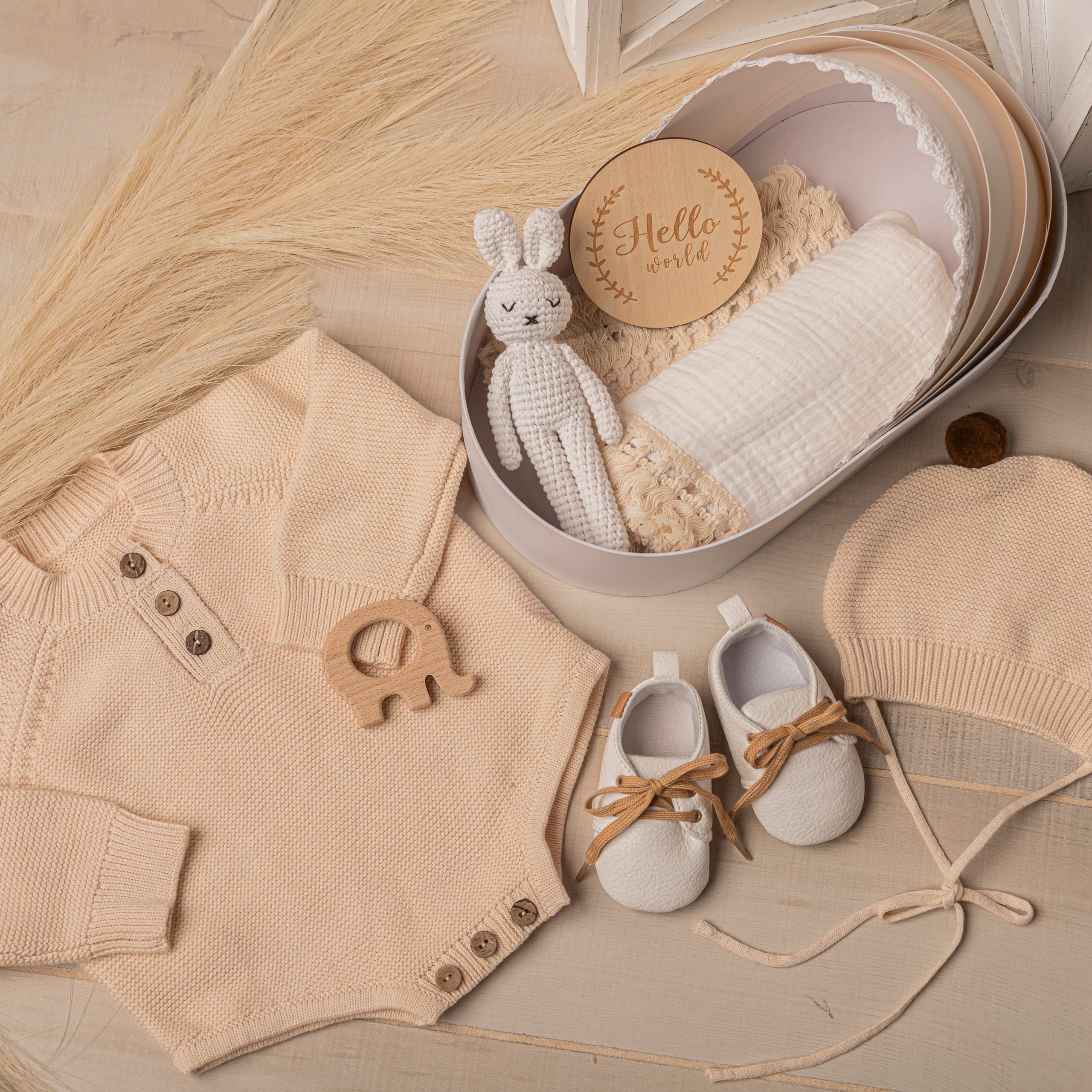 Cotton Craft Romper, swaddle blanket gift set Bundle of Joy Baby Gift Basket Personalized and custom baby gifts