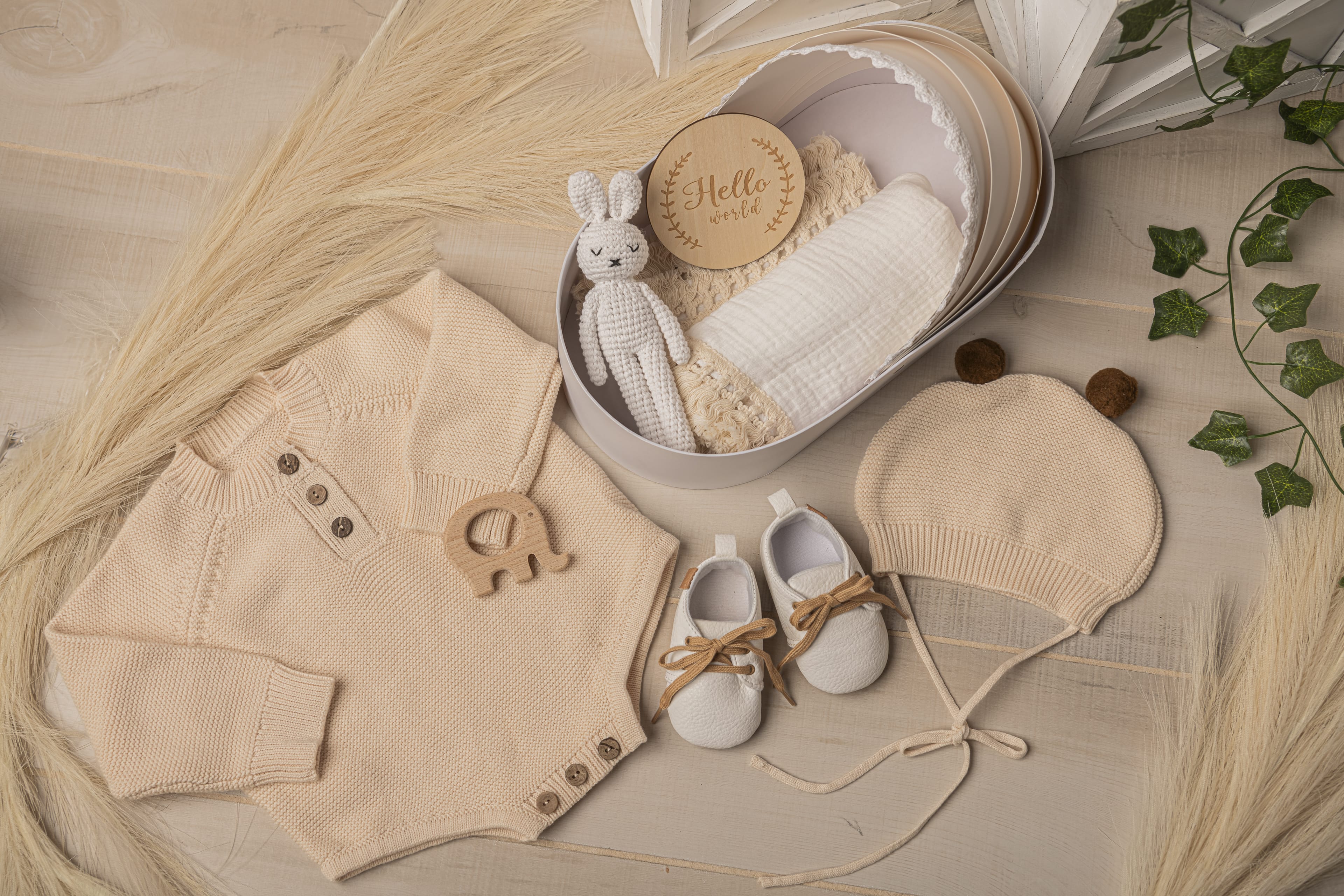 Cotton Craft Romper, swaddle blanket gift set Bundle of Joy Baby Gift Basket Personalized and custom baby gifts