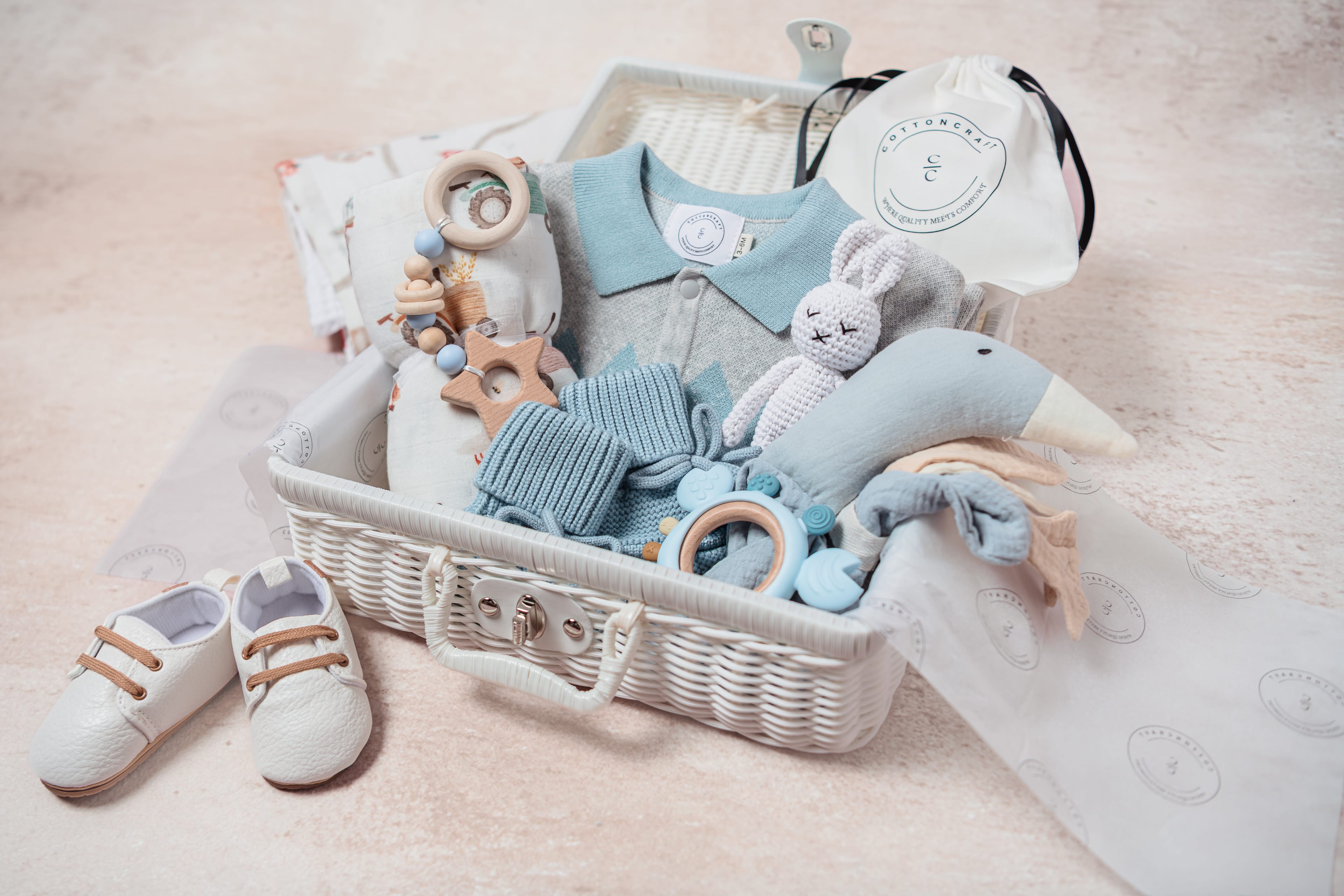 Cotton Craft baby gift box BUILD YOUR OWN GIFT BOX Personalized and custom baby gifts