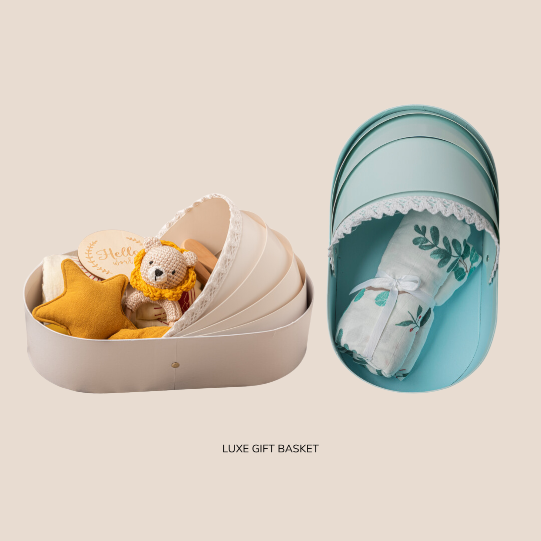 Luxe Cradle Baby Gift Basket