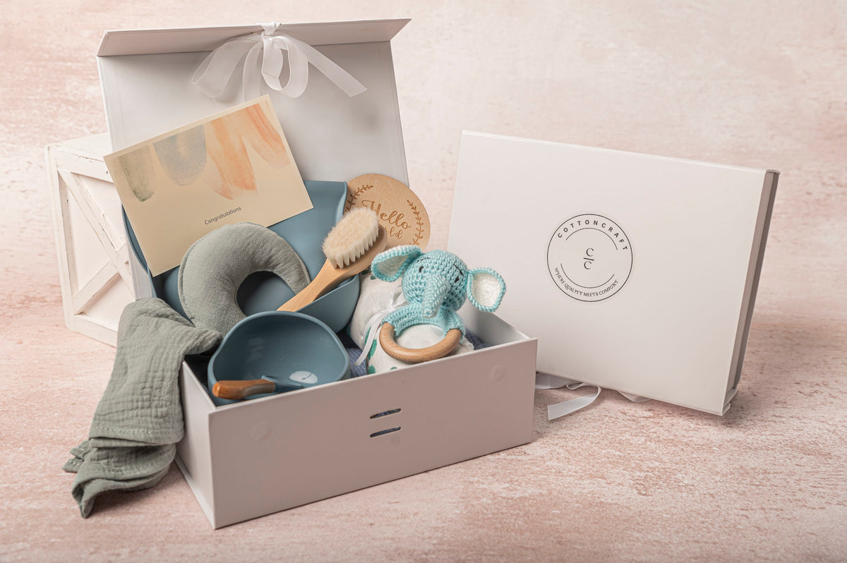 Cotton Craft baby gift bundle Luxe Baby Gift Baskets Personalized and custom baby gifts