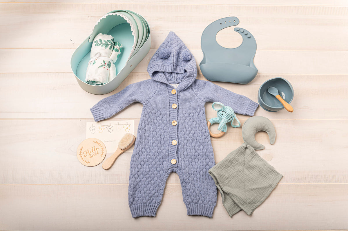 Cotton Craft baby gift bundle Luxe Baby Gift Basket – Winter Edition Personalized and custom baby gifts