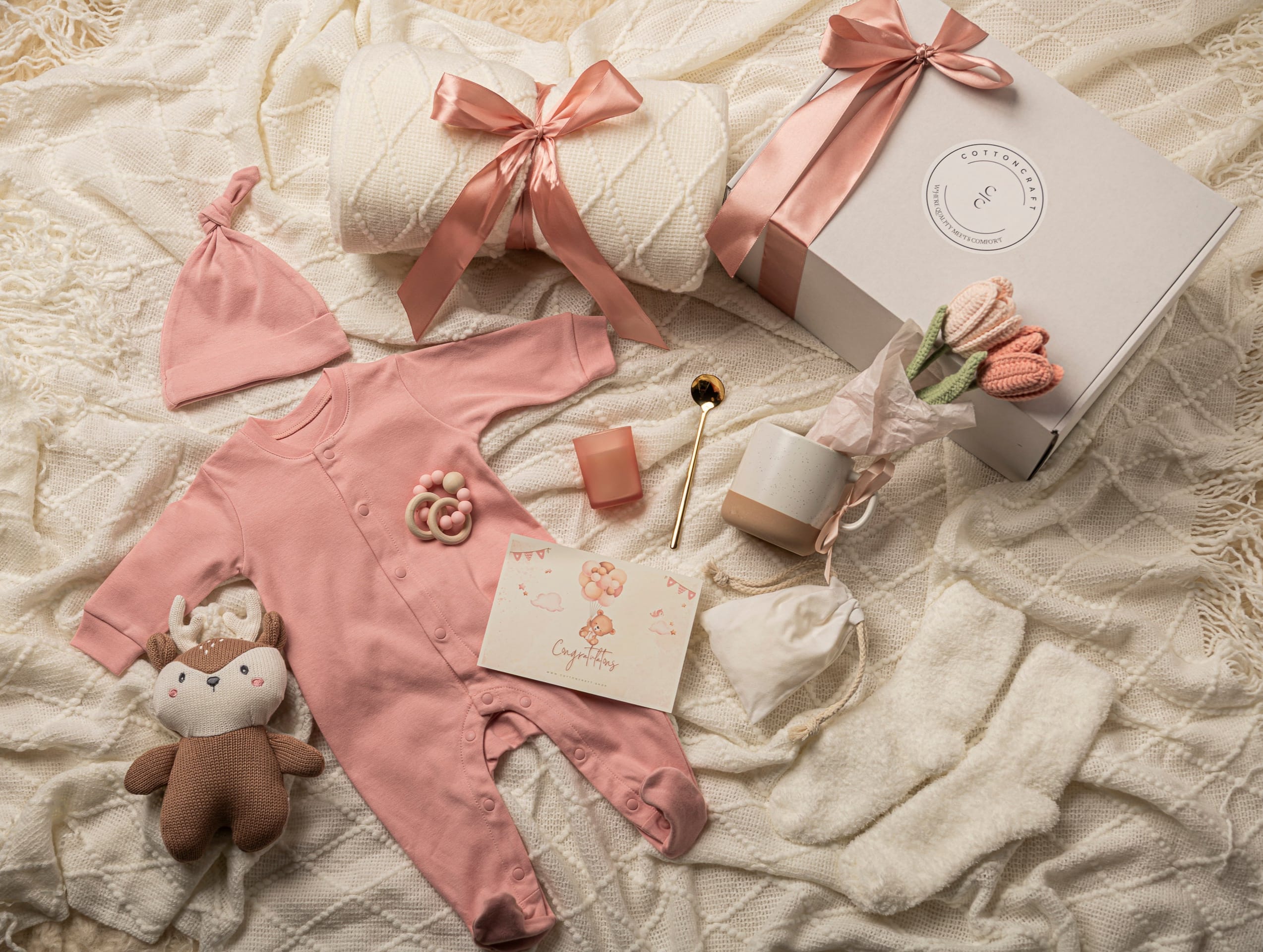 Cotton Craft Mom Gift Bundle The New Mom Comfort & Care Gift Bundle Personalized and custom baby gifts