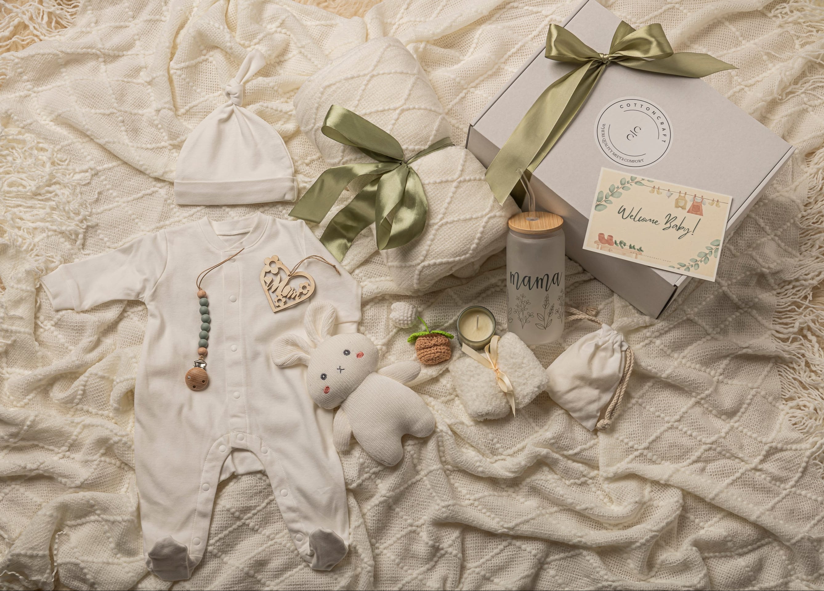 Cotton Craft Mom Gift Bundle The New Mom Comfort & Care Gift Bundle Personalized and custom baby gifts