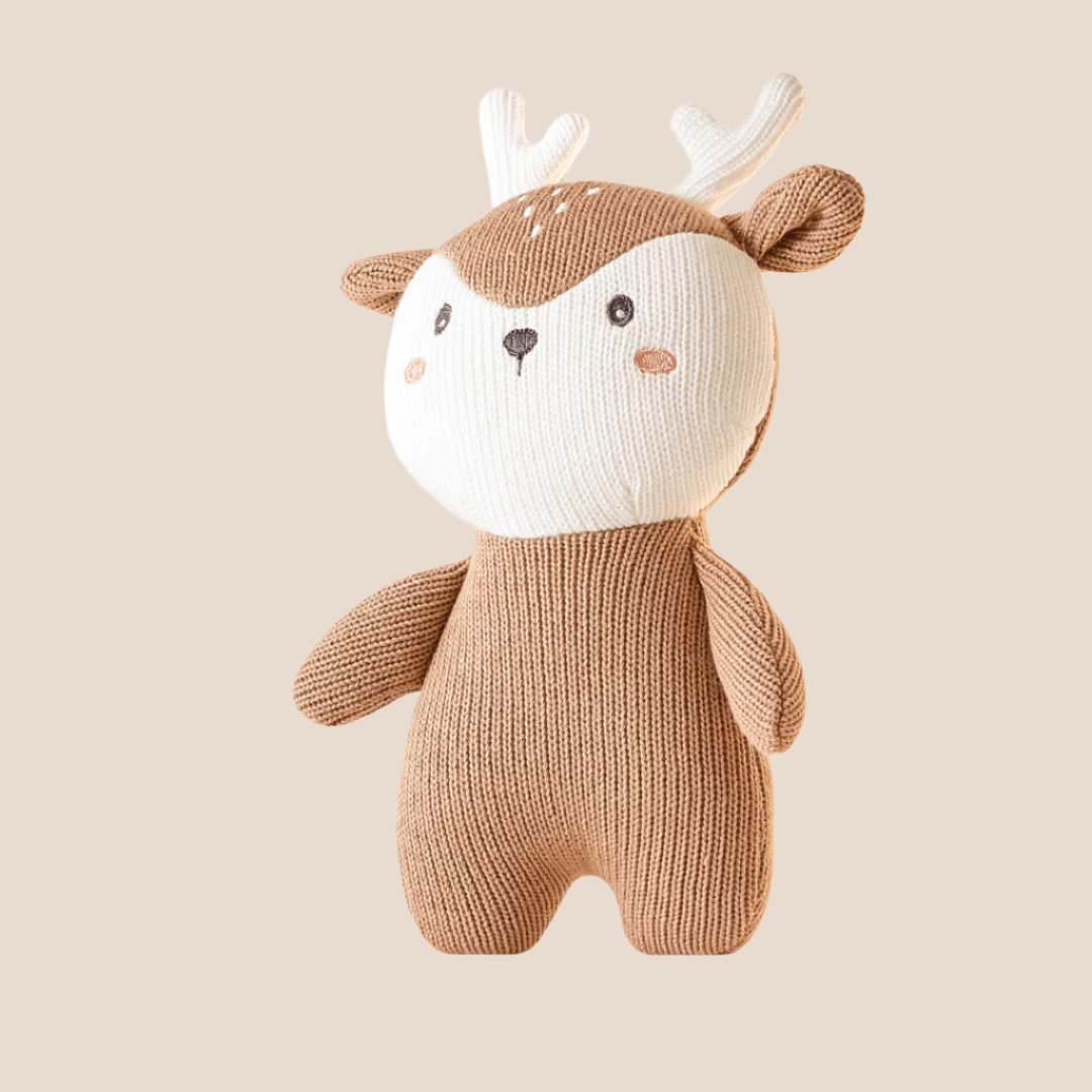 Cotton Craft Knitted baby toy Cotton Snuggle Buddy Rattle Toy Personalized and custom baby gifts
