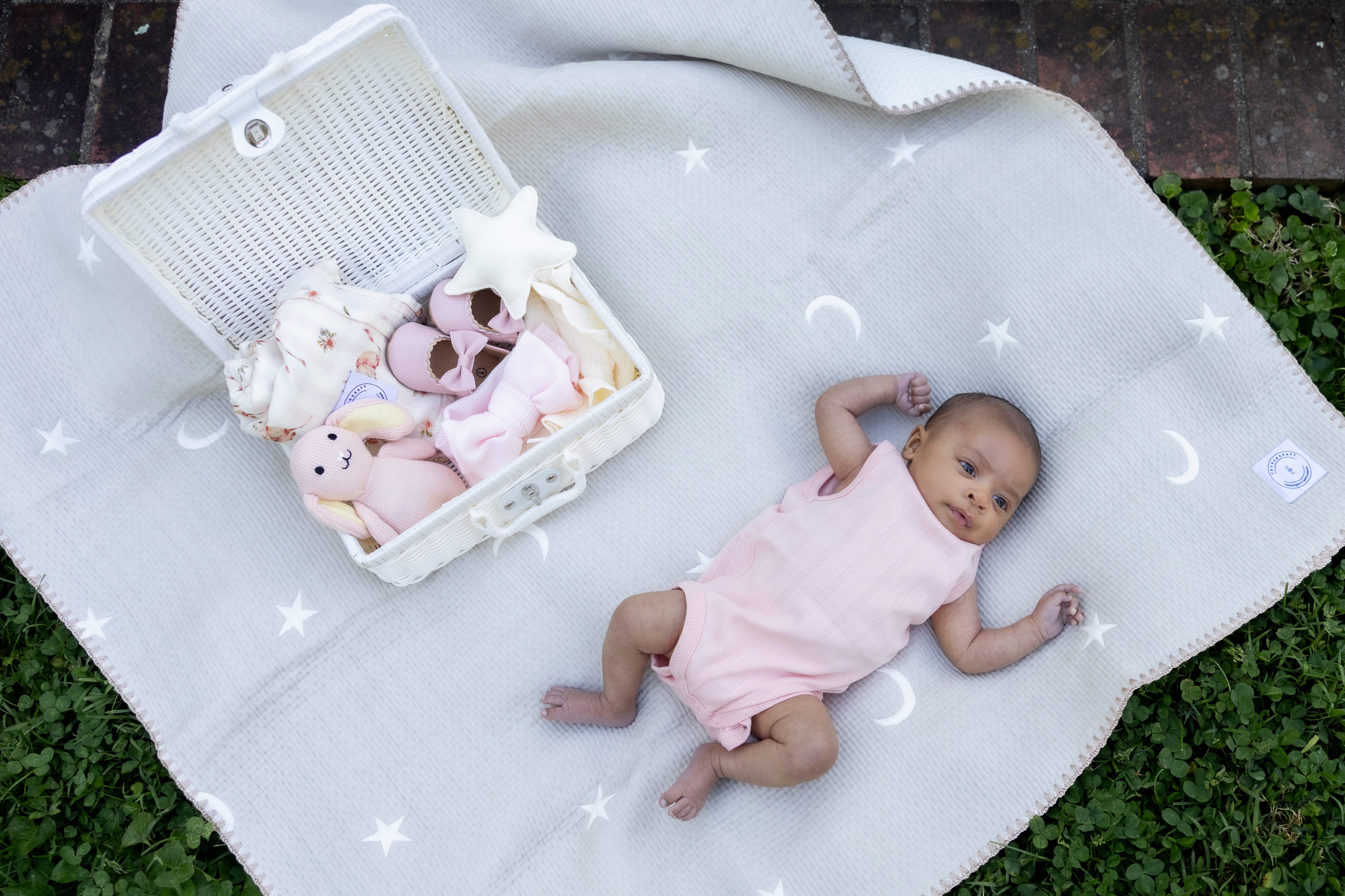 Cotton Craft baby blanket Dreamland Quilted Reversible Baby Blanket – Soft Cotton & Cozy Fleece Personalized and custom baby gifts