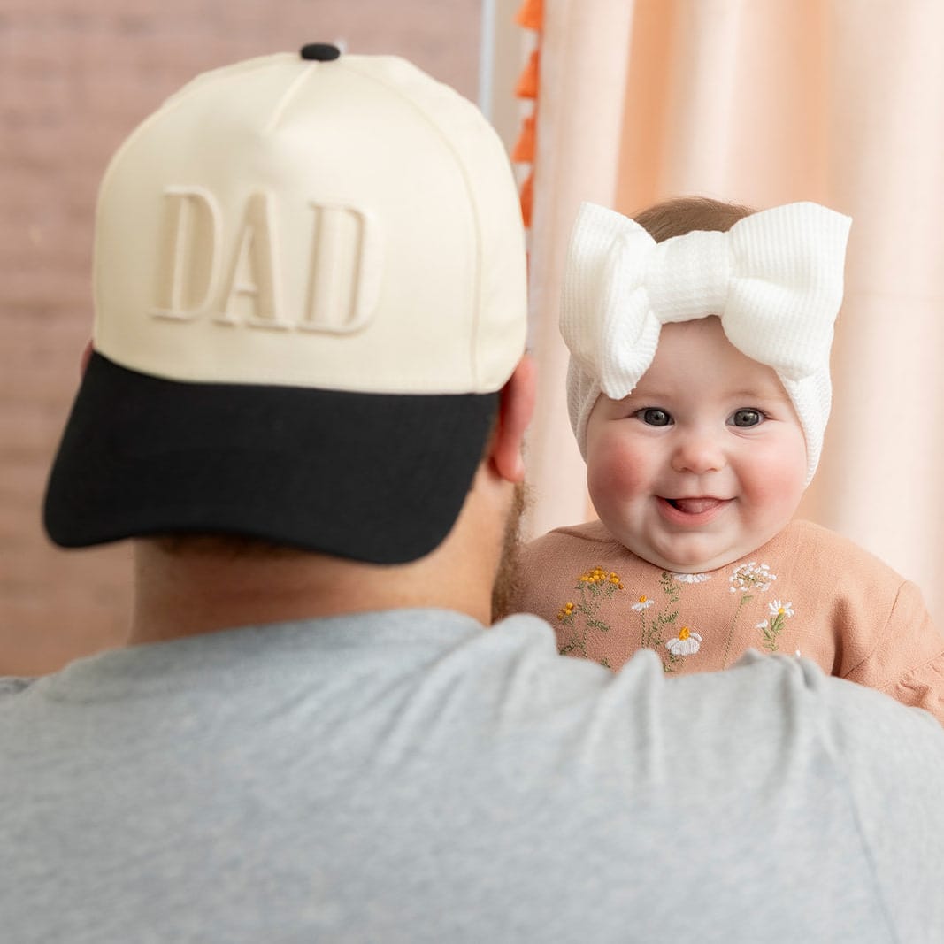 Cotton Craft Baseball Caps Mama + Dad Embroidered Baseball Cap Set Personalized and custom baby gifts