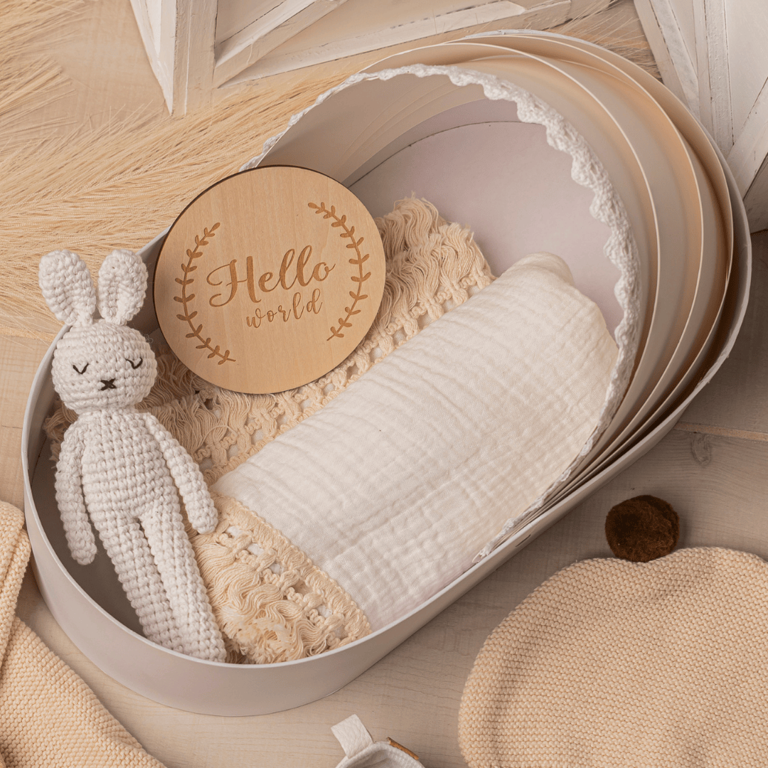 Cotton Craft 100% Cotton baby swaddle White Fringed Cotton Swaddle Blanket Personalized and custom baby gifts