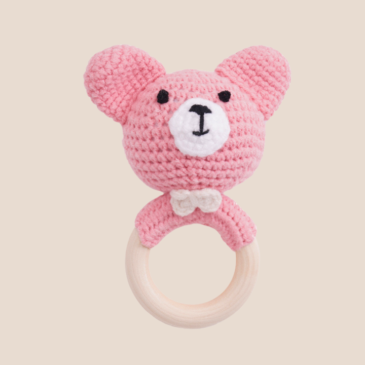 Knitted Baby Rattle Toy