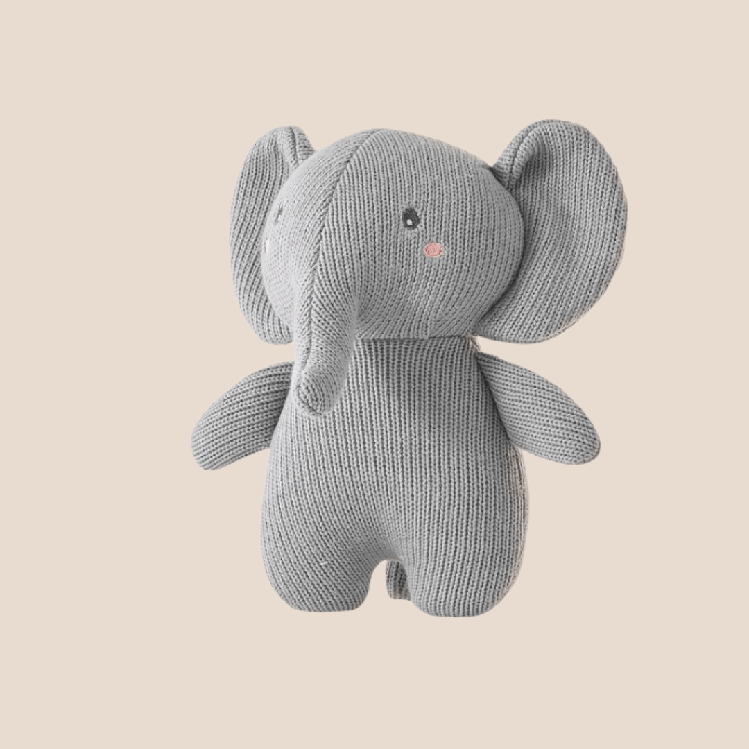 Cotton Craft Knitted baby toy Cotton Snuggle Buddy Rattle Toy Personalized and custom baby gifts