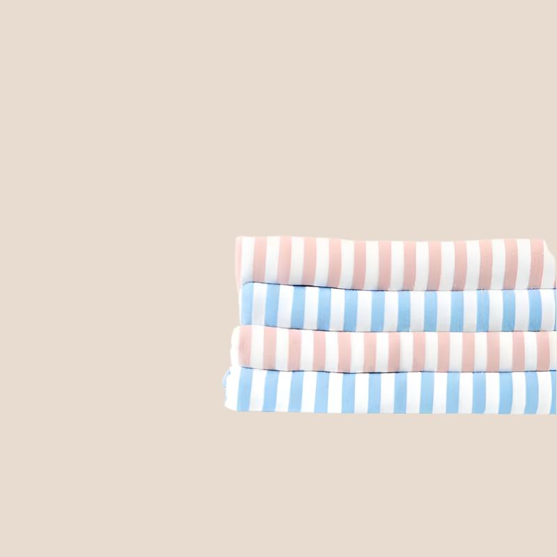 Striped Newborn Receiving Blanket & Cap Bundle