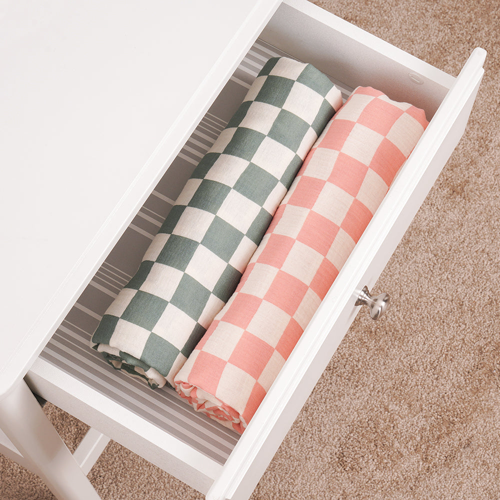 Checkered Cotton Baby swaddle Blanket