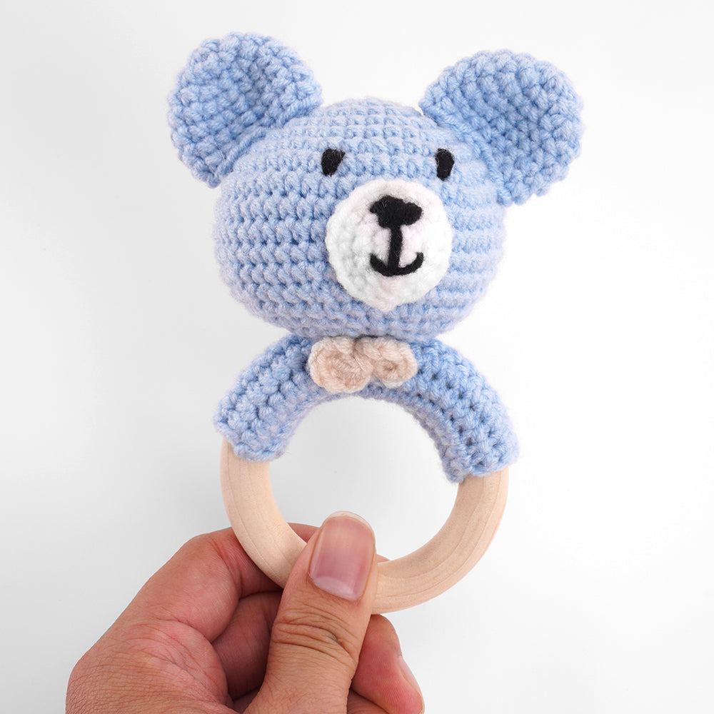 Knitted Baby Rattle Toy