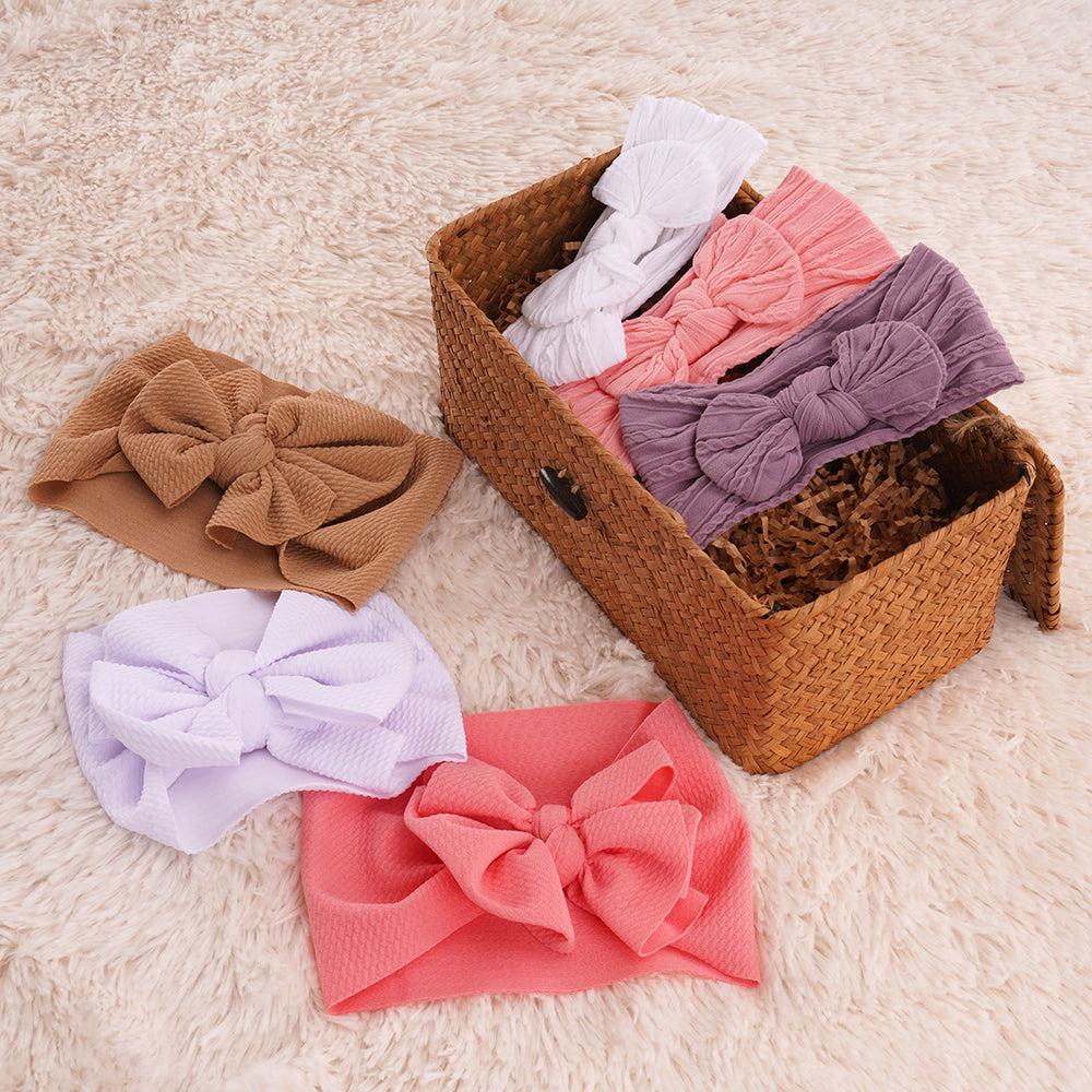 Textured Baby bow headband