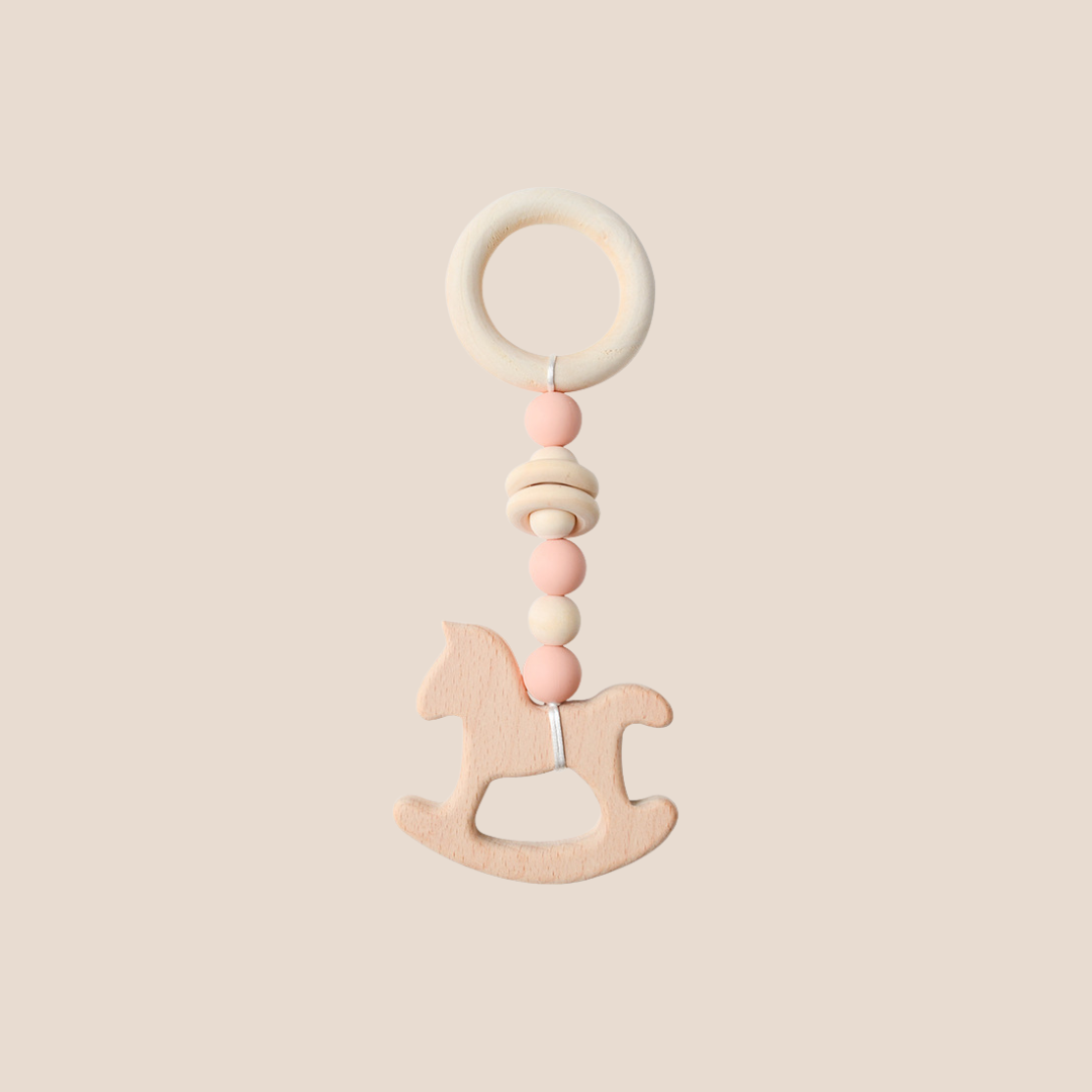 Eco Wooden & Silicone Baby Teether Toy