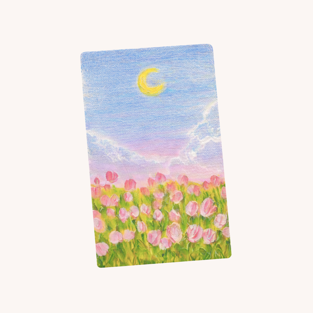 Hand painted keepsake card included in mom appreciation baby shower gift bundle