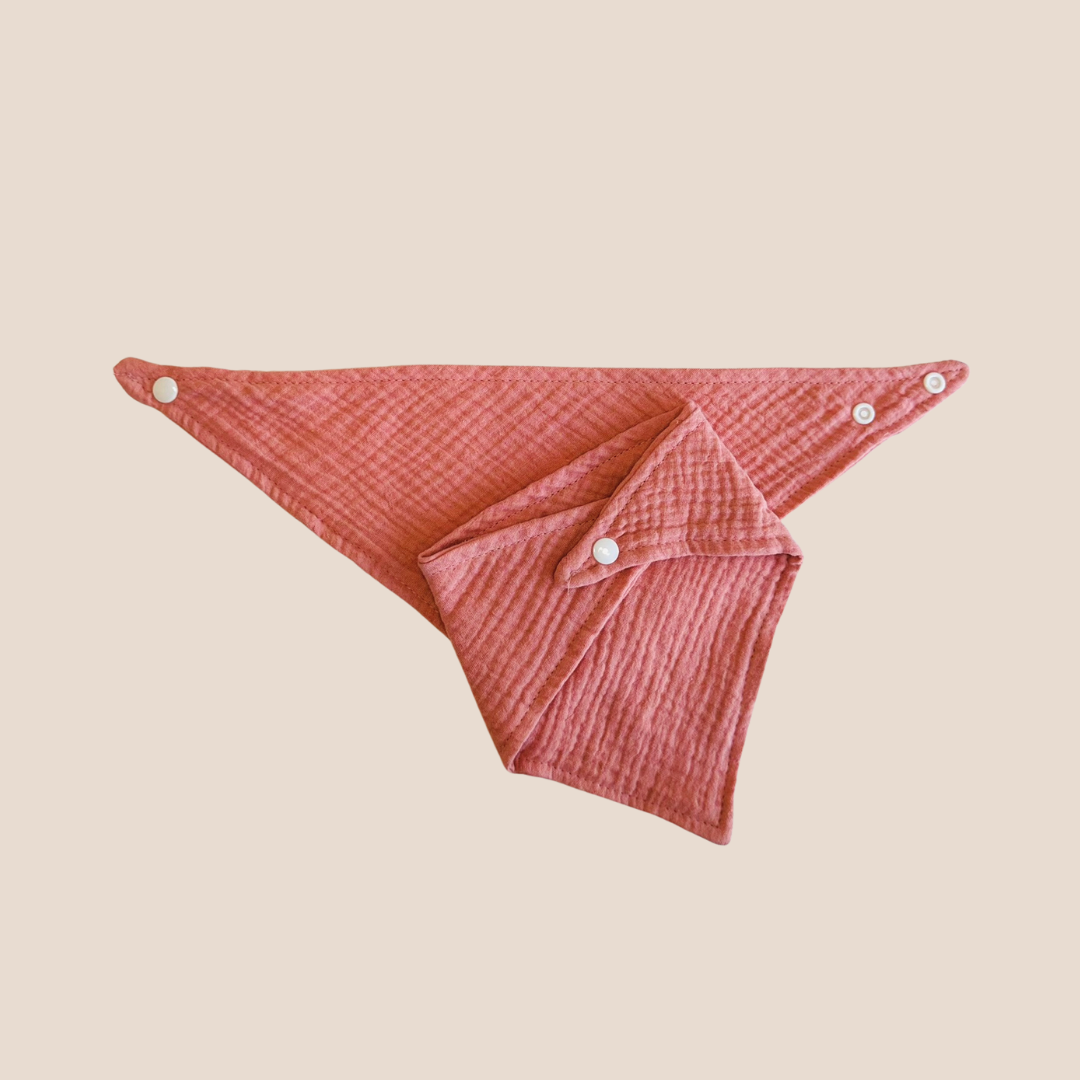 Muslin Baby Bandana Bib with Snap Closure