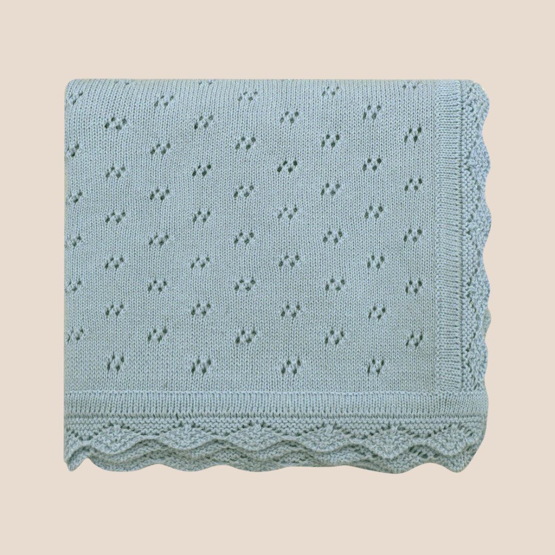 Luxe Pointelle Knit Baby Blanket