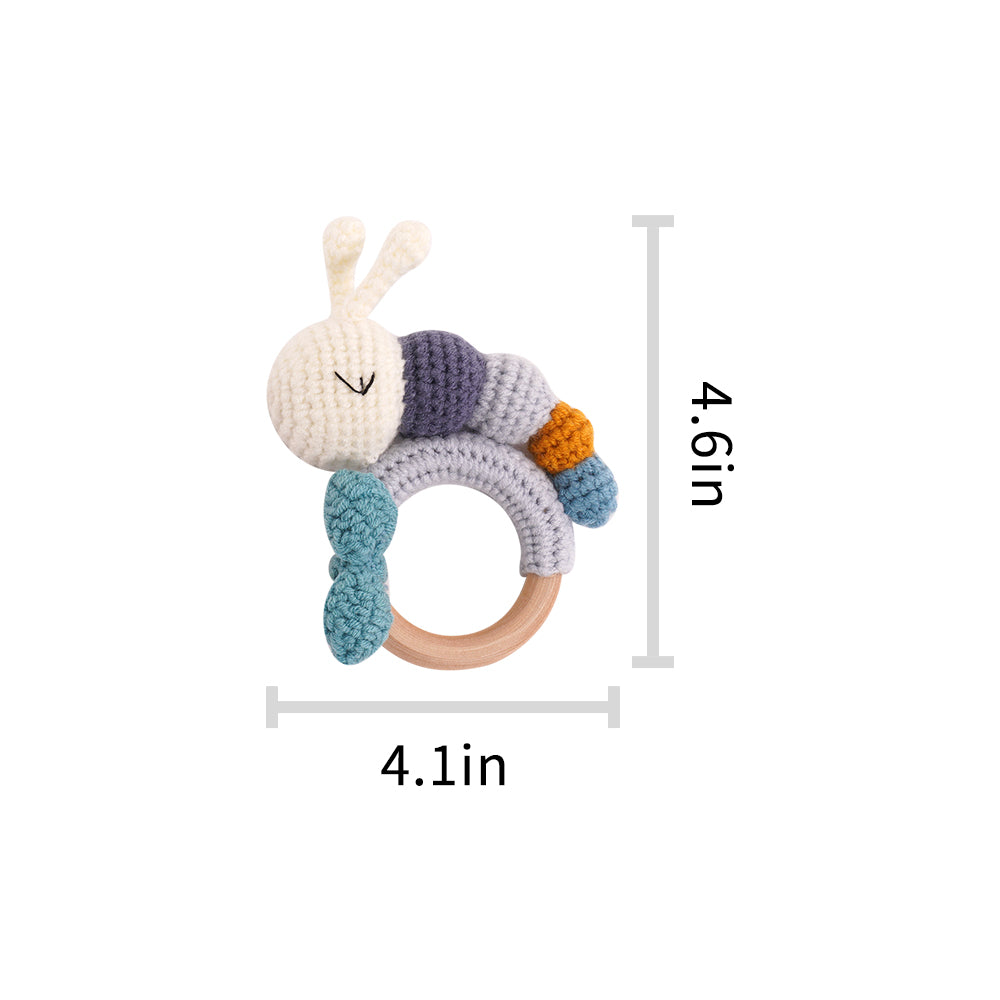 Knitted Baby Rattle Toy