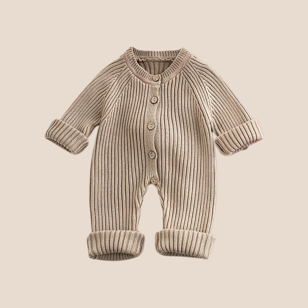 Classic Ribbed Cotton Knit Sweater Baby Romper