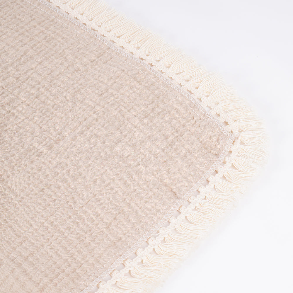 Fringed Cotton Swaddle Blanket