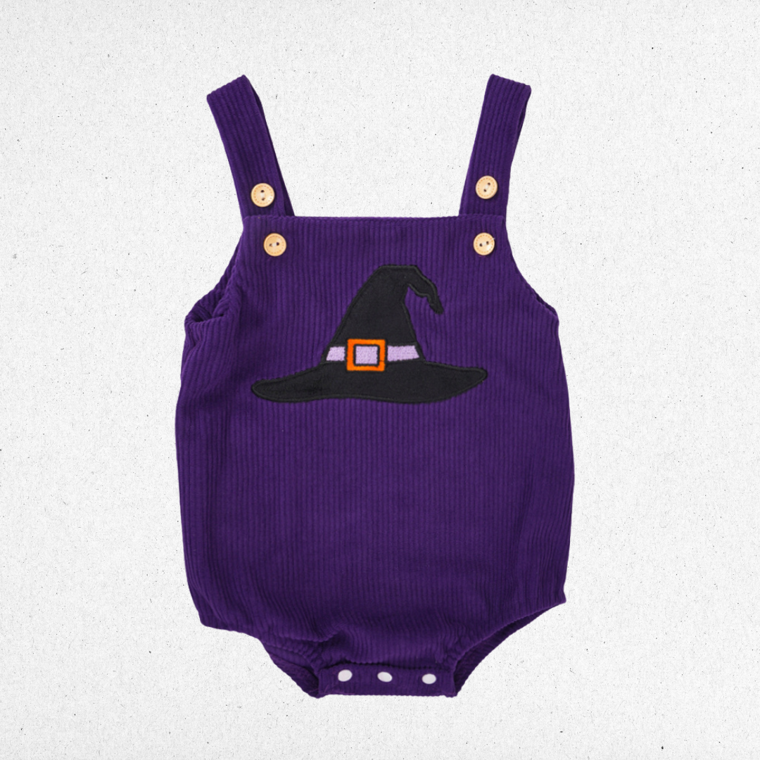 witch hat baby corduroy romper