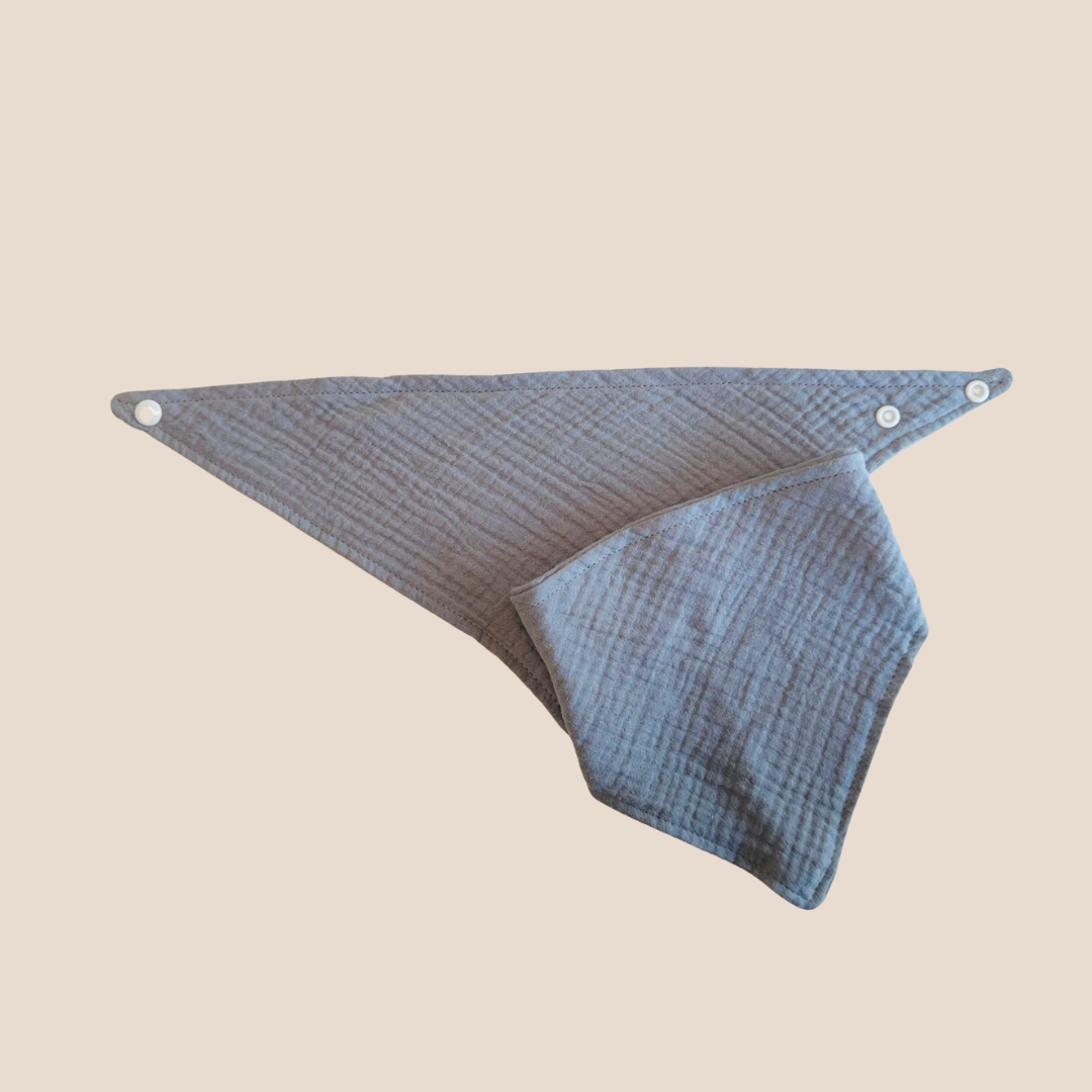 Muslin Baby Bandana Bib with Snap Closure