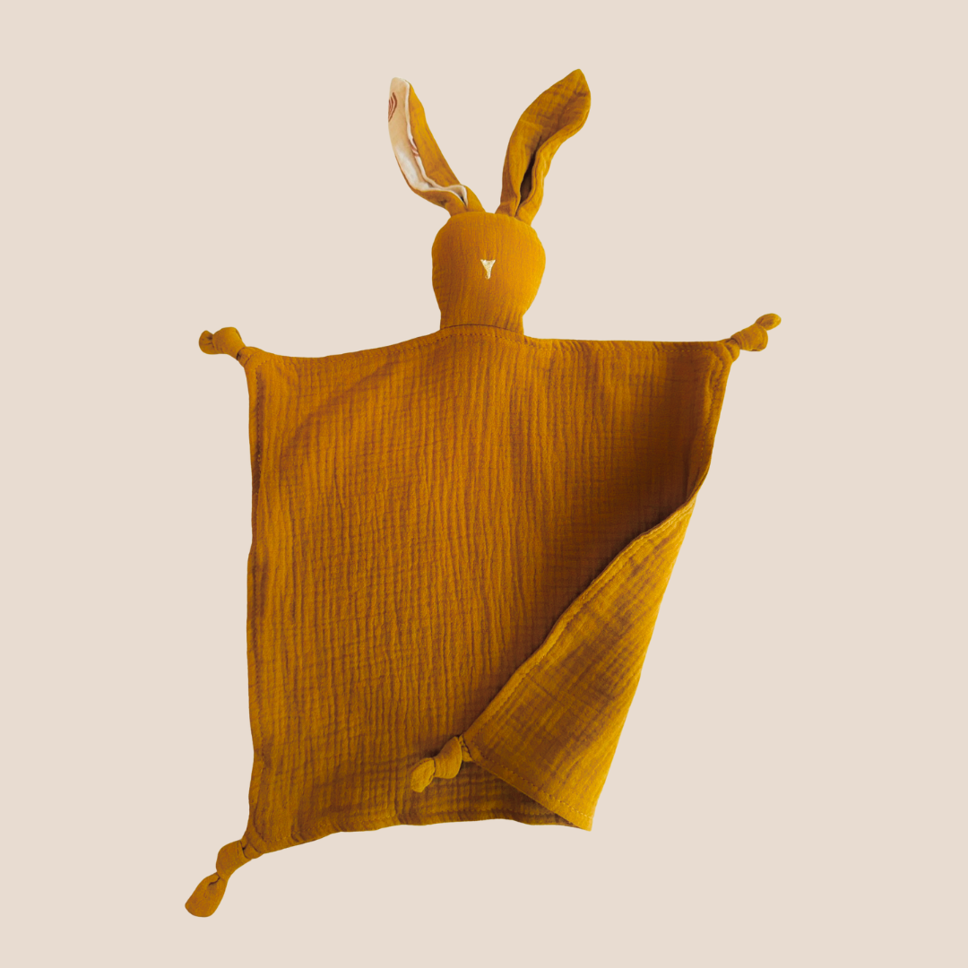 Bunny Muslin Baby Security Blanket