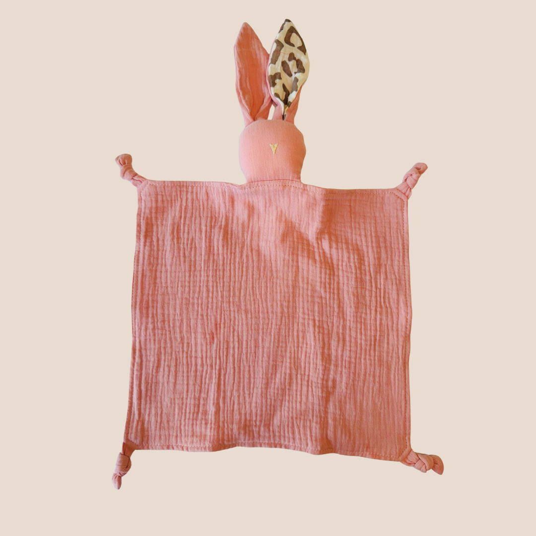 Bunny Muslin Baby Security Blanket