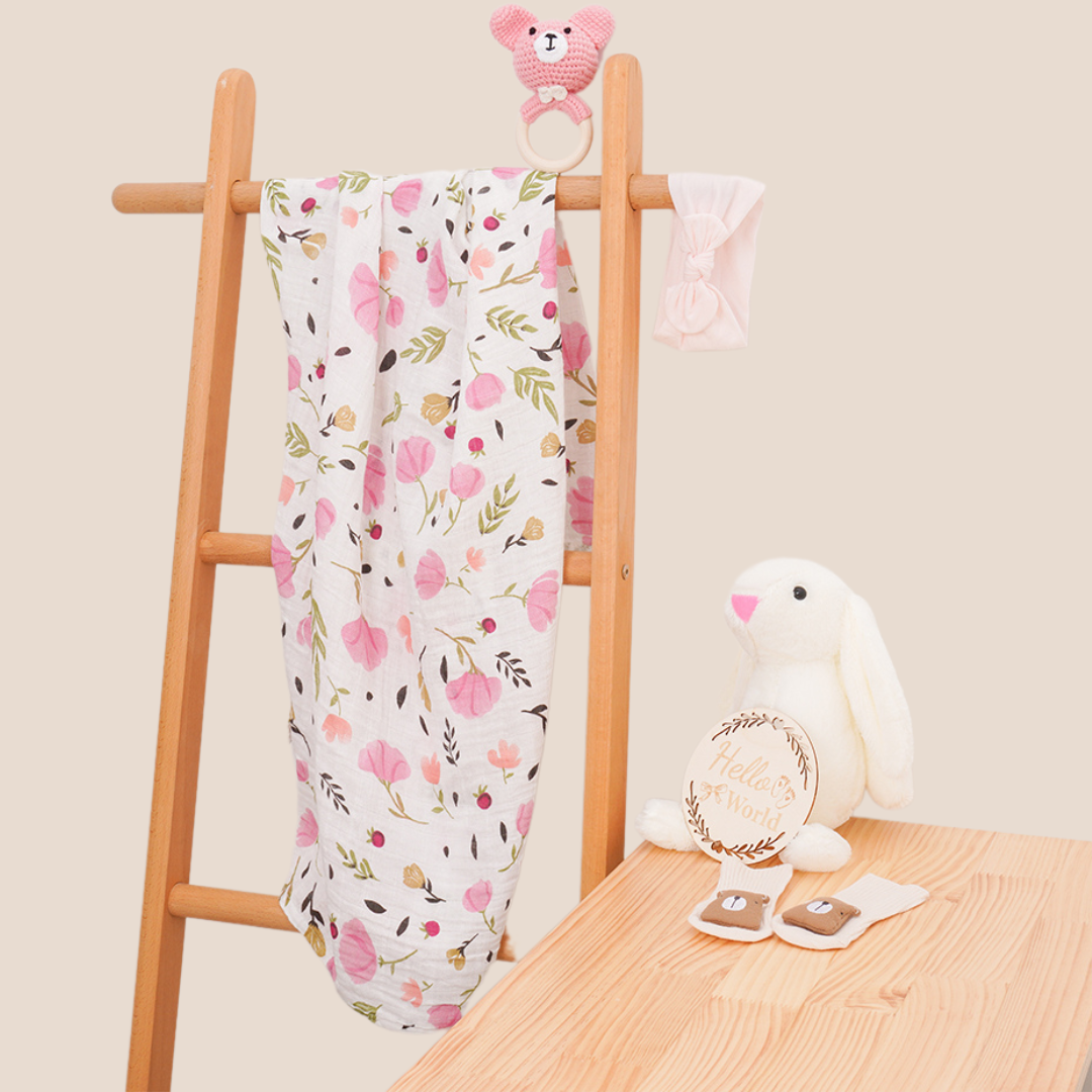 Tender Floral Muslin Blanket