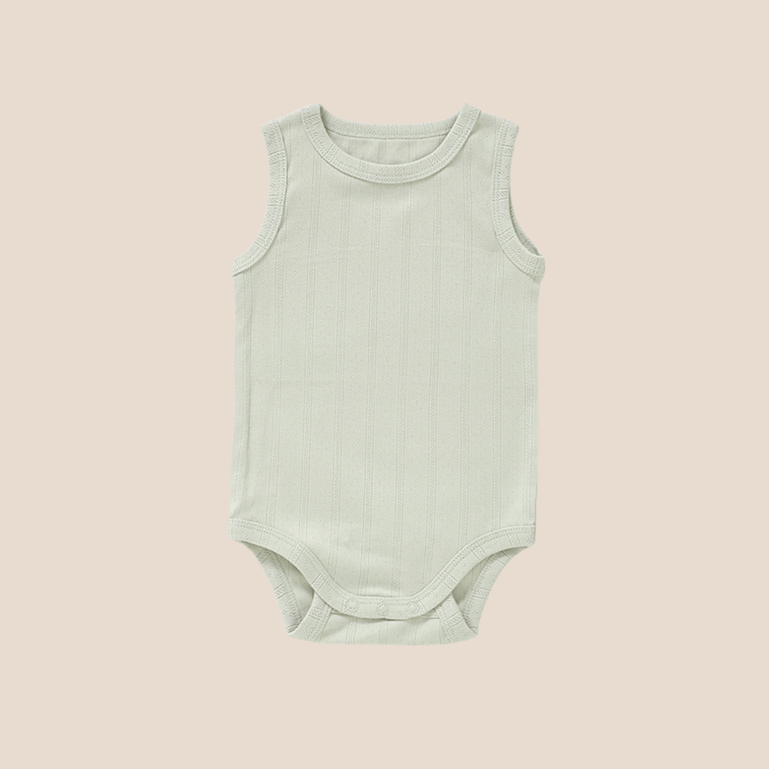 Cotton Craft baby apparel Organic Cotton Baby Sleeveless Bodysuit – Ribbed Newborn Onesie (0–6 Months) Personalized and custom baby gifts