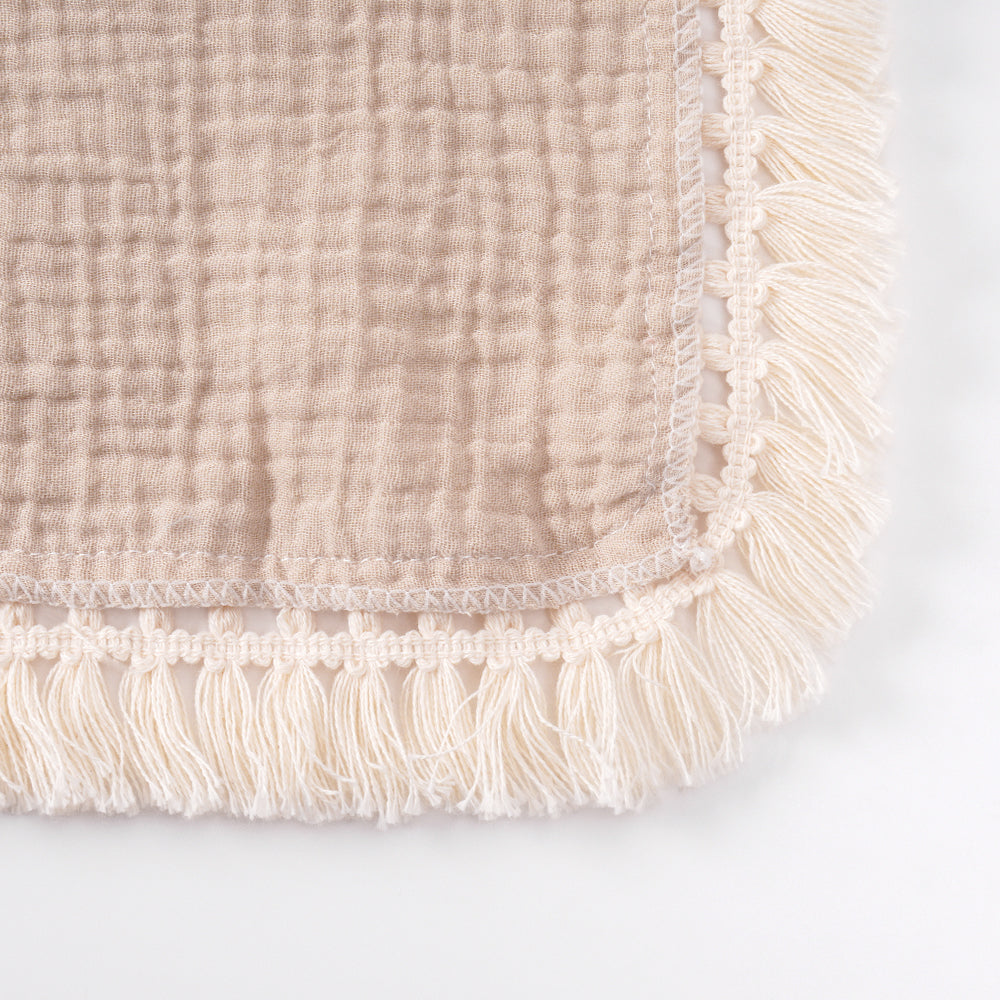 Fringed Cotton Swaddle Blanket