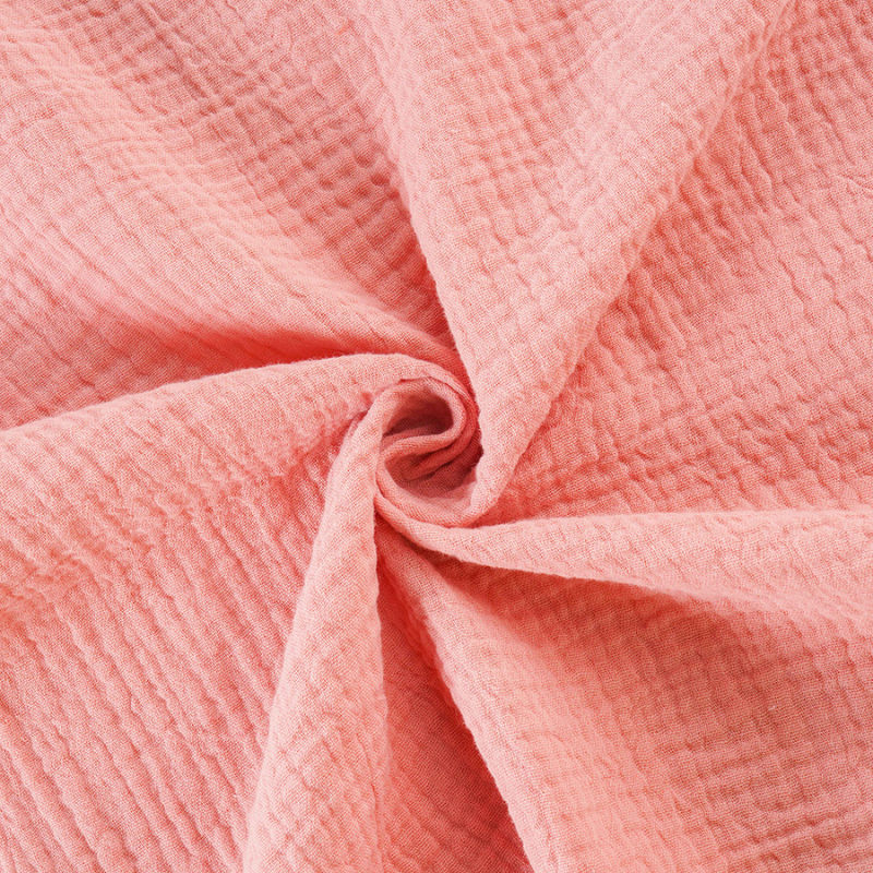 Fringed Muslin Cotton Baby Swaddle Blanket – Soft Pink