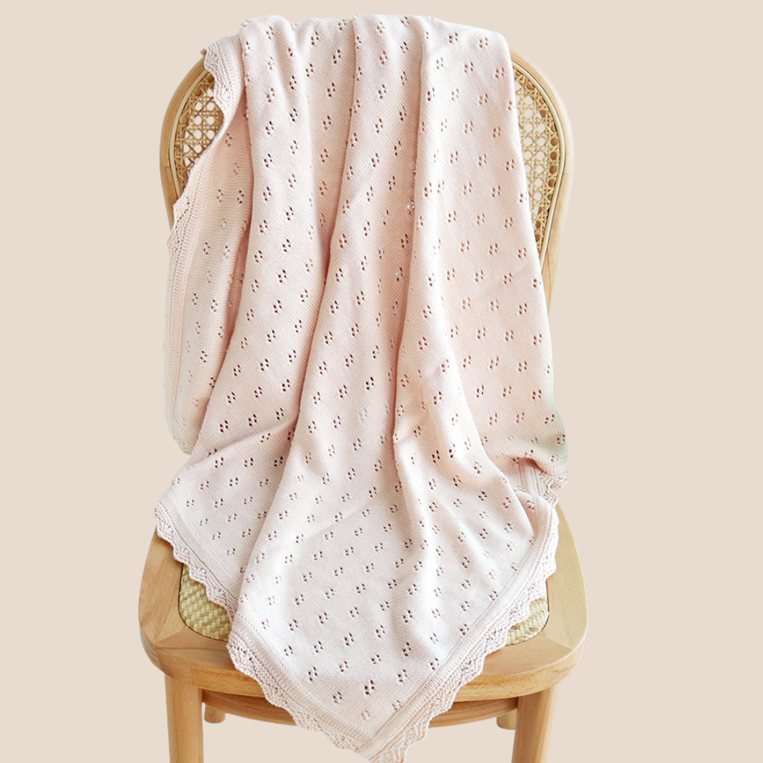 Luxe Pointelle Knit Baby Blanket