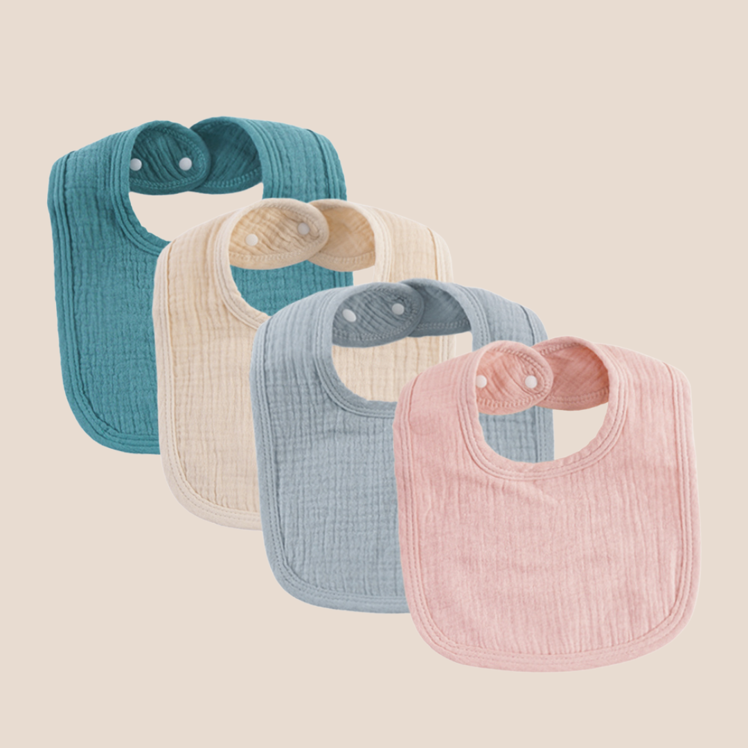 100% cotton adjustable baby bibs