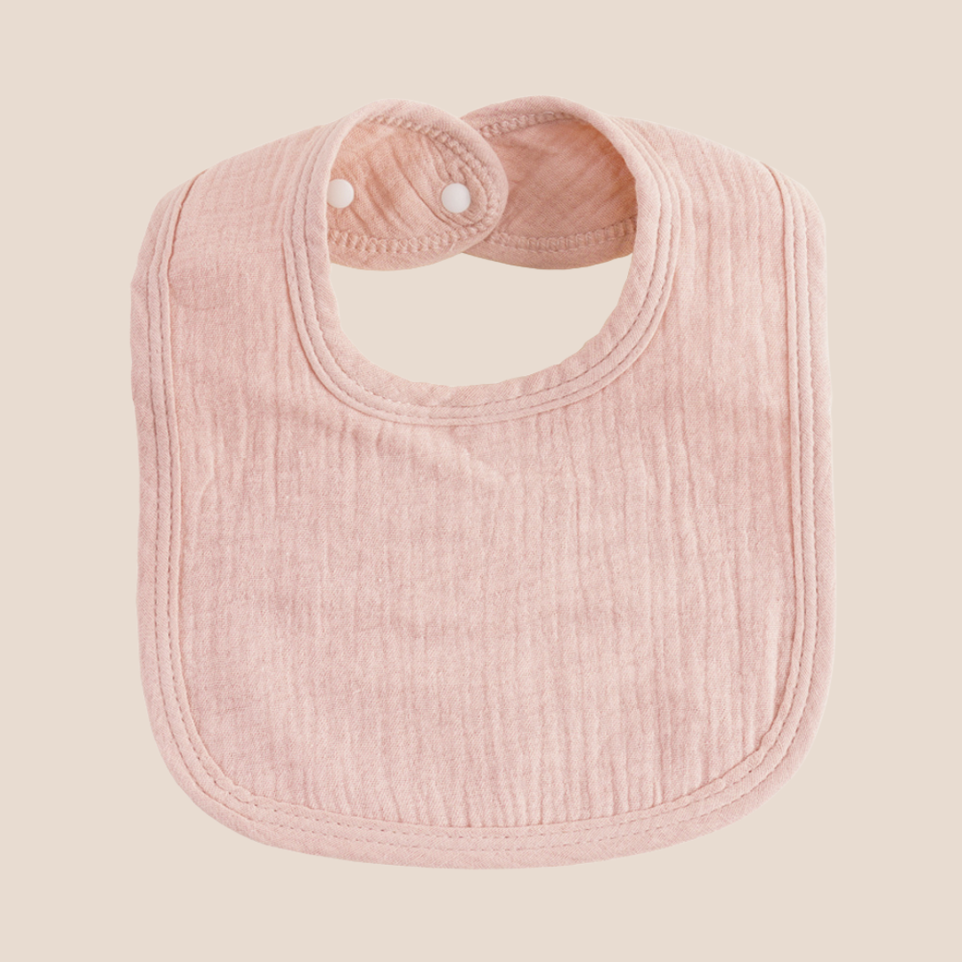 100% cotton adjustable baby bibs pink