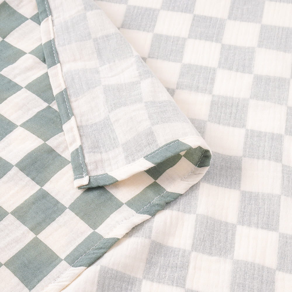 Checkered Cotton Baby swaddle Blanket