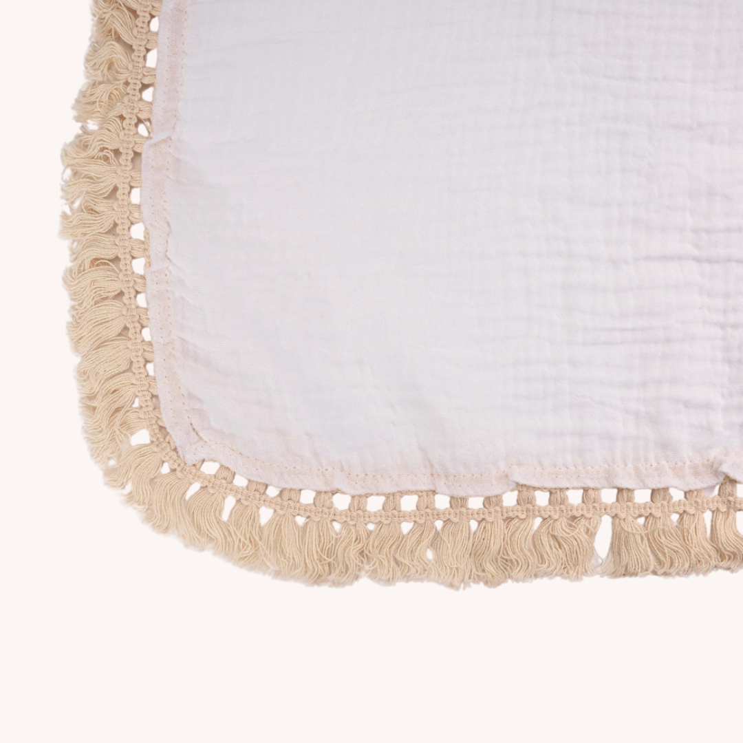 Fringed Cotton Swaddle Blanket