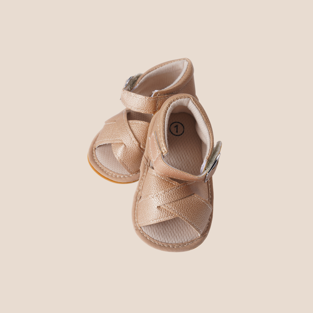 Baby Sandals with Soft Sole & Buckle Strap – Unisex Summer Shoes | Size 1