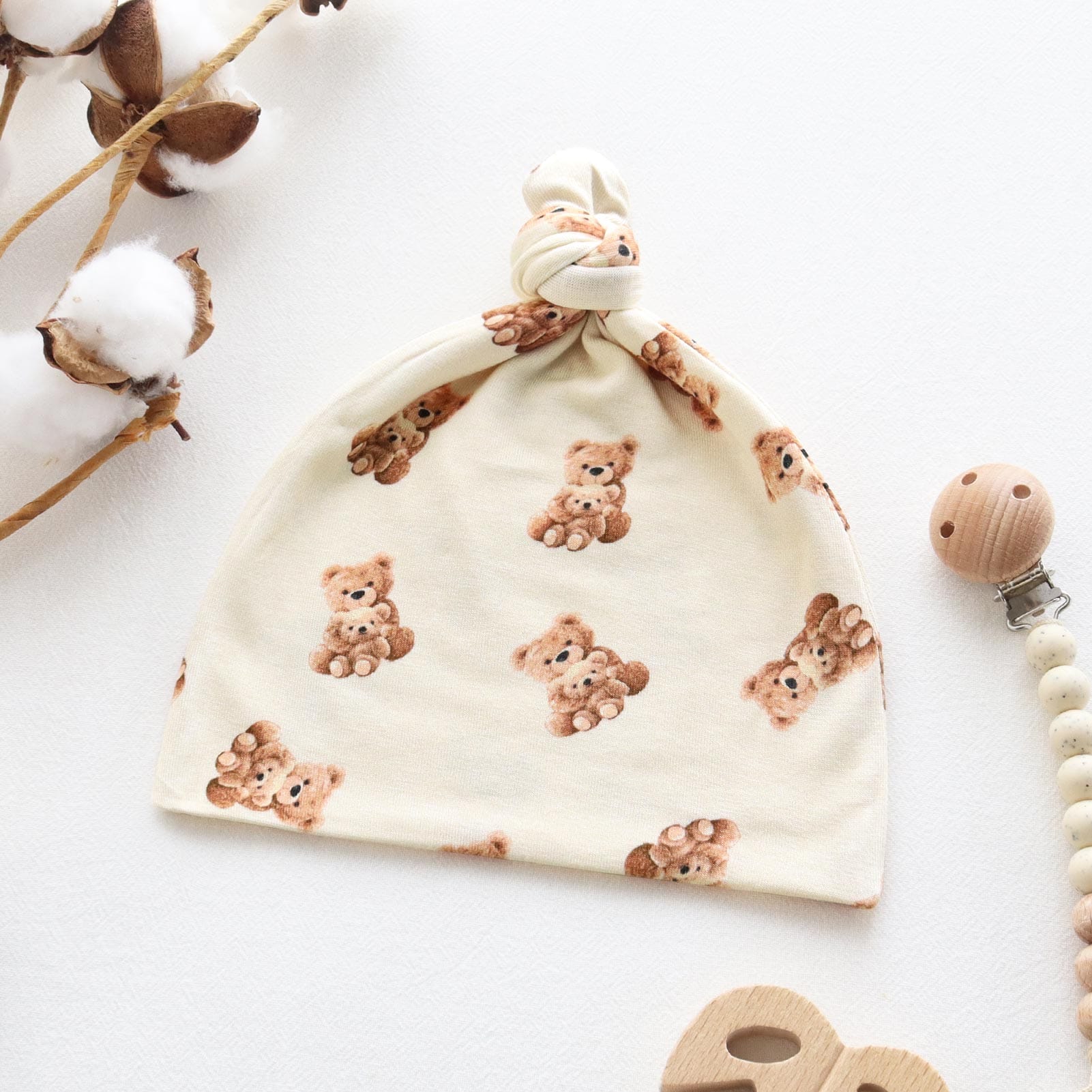 Cotton Craft bamboo cotton blanket Organic Bamboo Cotton Baby Swaddle Gift Set with Hat & Wooden Birth Card Personalized and custom baby gifts