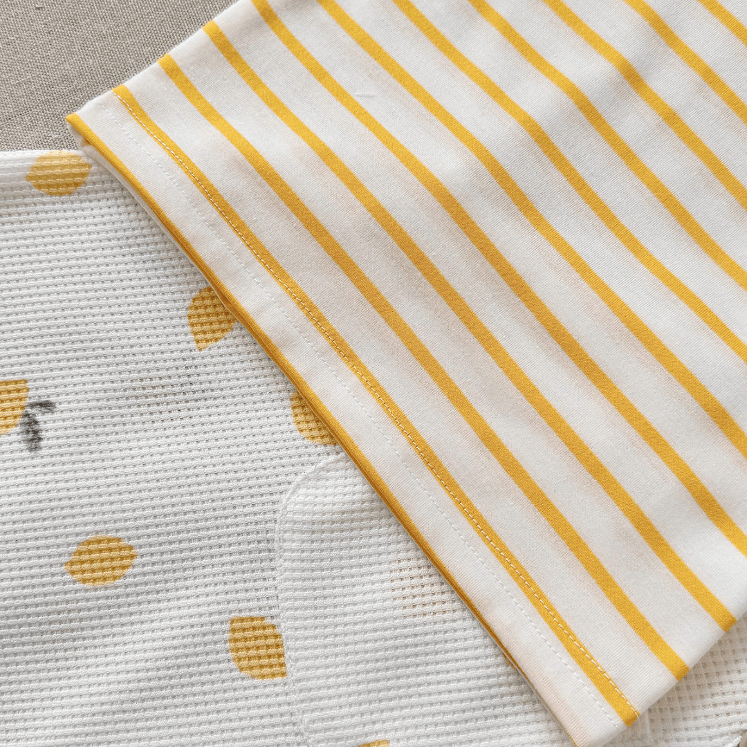 Cotton Craft romper Sunny Citrus Waffle Baby Romper Set Personalized and custom baby gifts