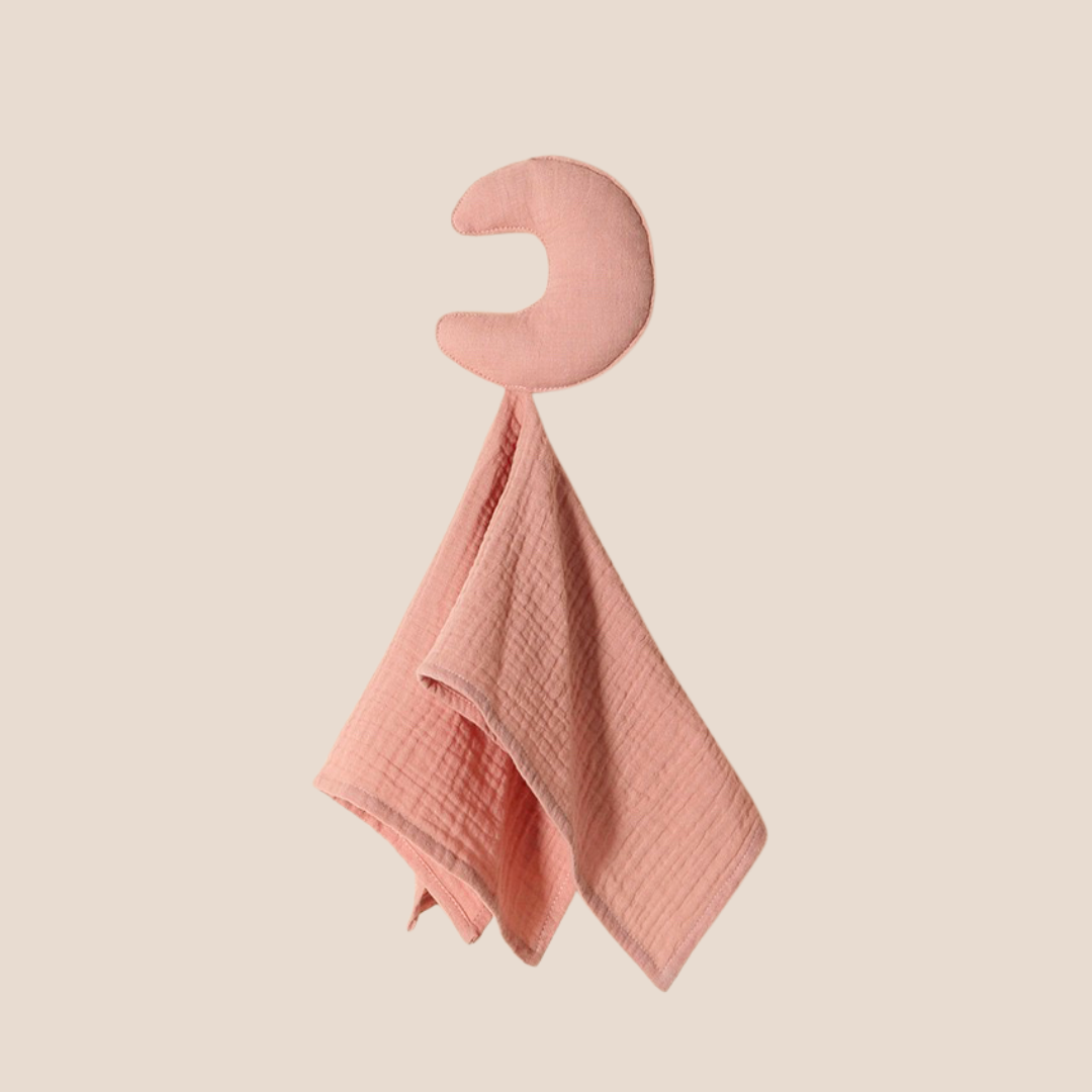 Moon Lovey Security Blanket – Soft Muslin Comfort for Little Dreamers