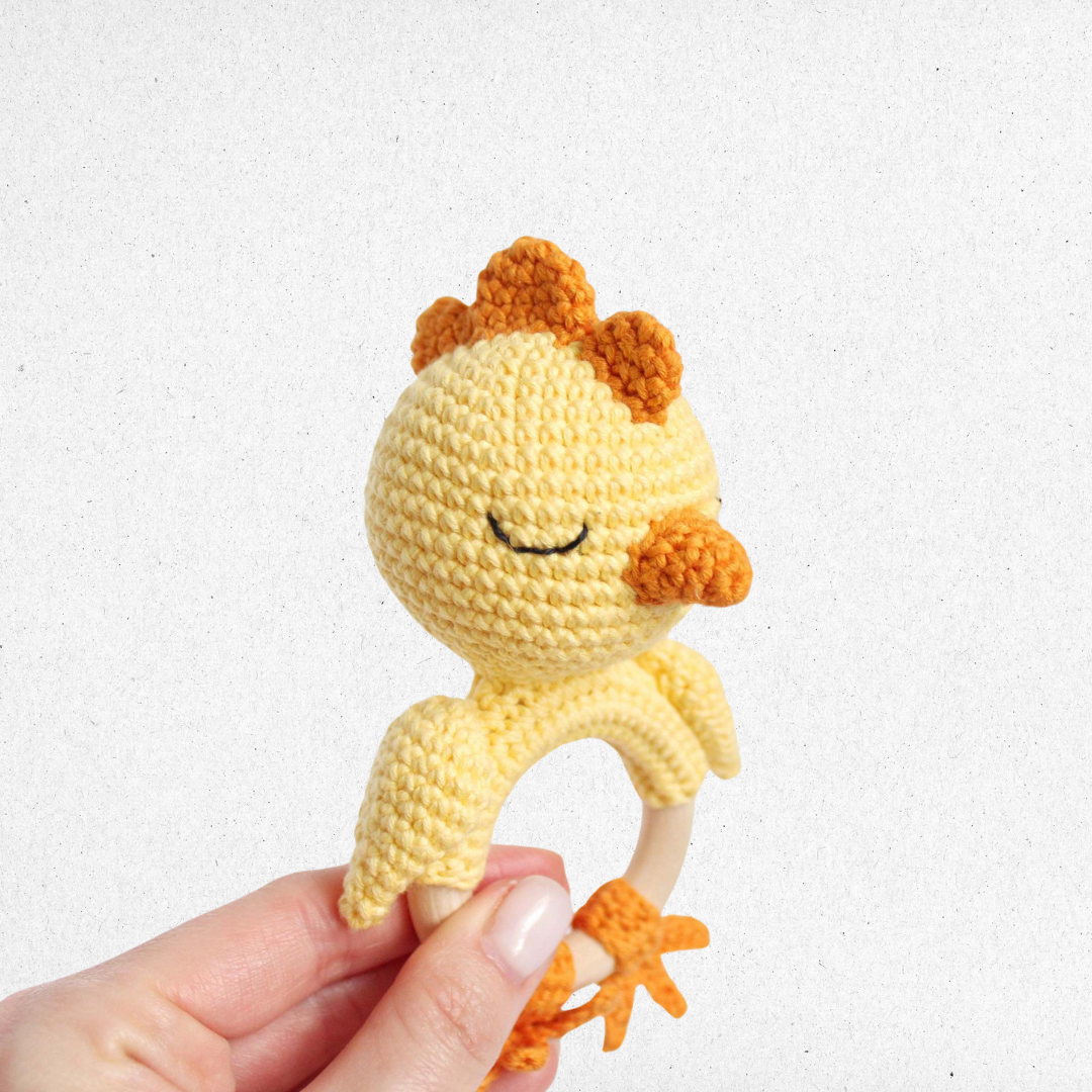 Hand Knitted Chick Rattle Toy