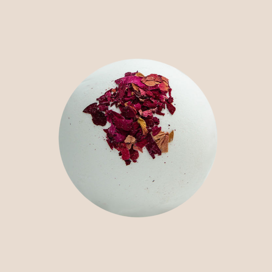 Cotton Craft rose petal botanical bath bomb for new mom self-care gift