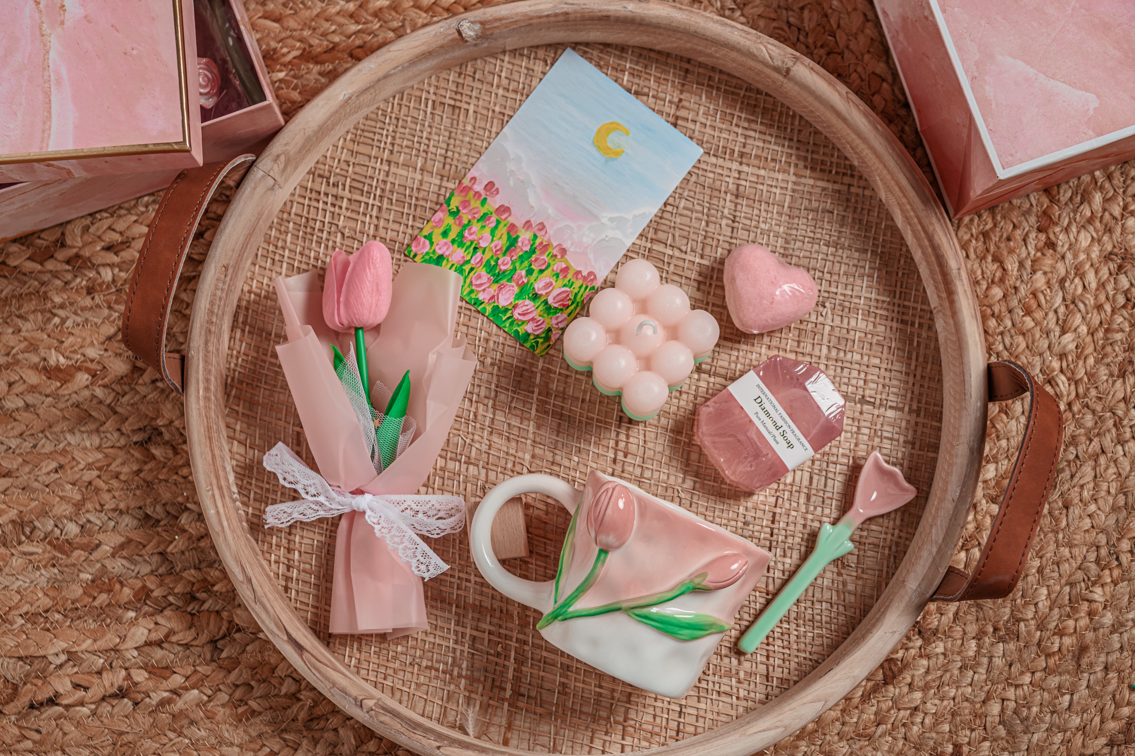 Mom Comfort & Care Gift Bundle with Floral Mug & Spa Essentials