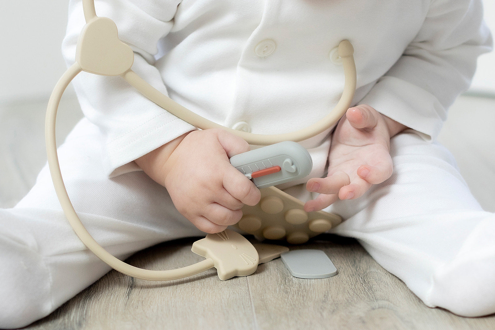 Montessori Pretend Play Silicone Doctor Playset with Canvas Tote