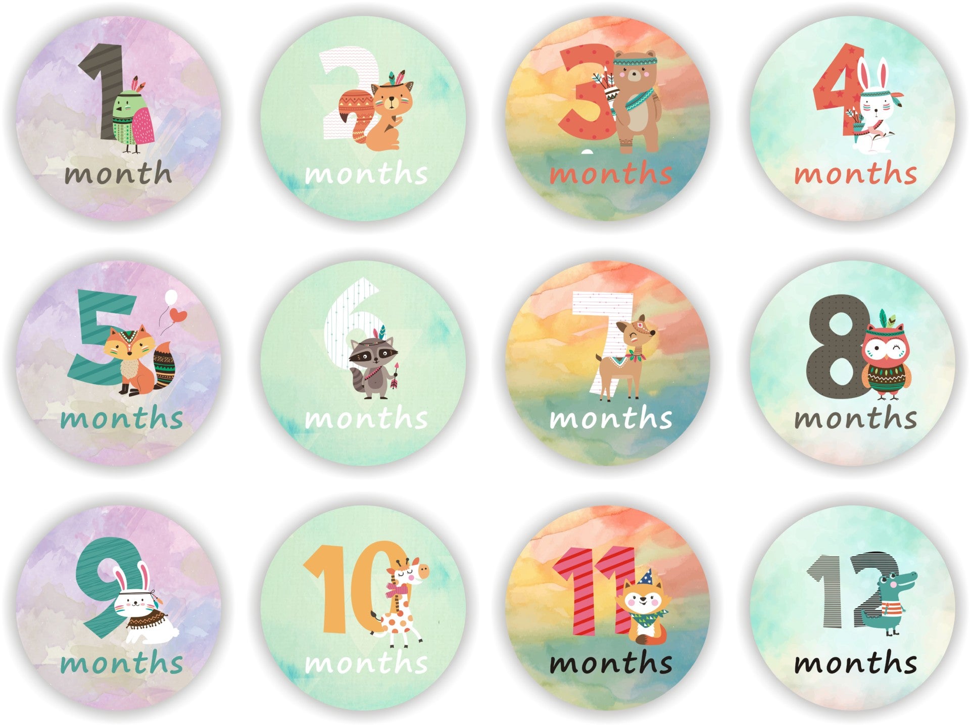 Baby Milestone Stickers Set