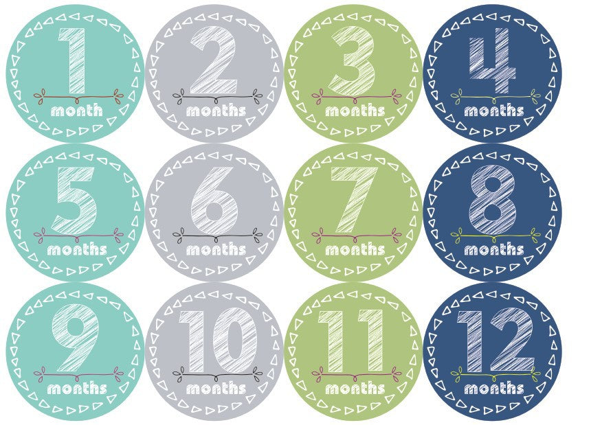 Baby Milestone Stickers Set